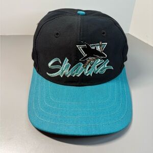 Vintage 1990s San Jose Sharks Snapback Hat 75th Anniversary NHL